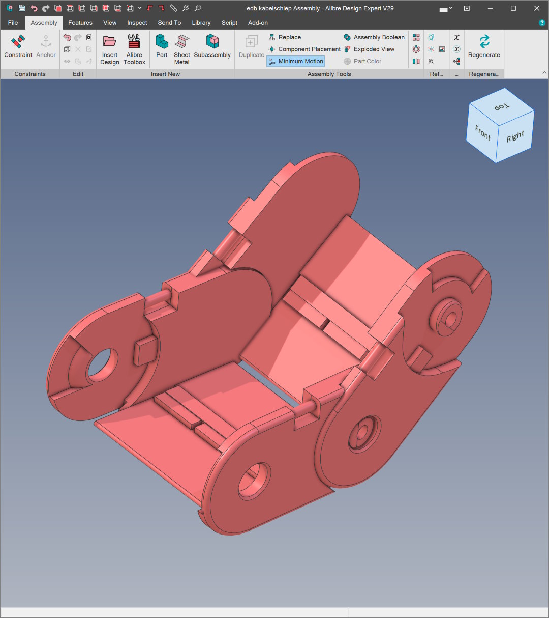 EDB Custom Works: diseño CAD de un eslabón de cadena portacables (Kabelschlepp) (2)